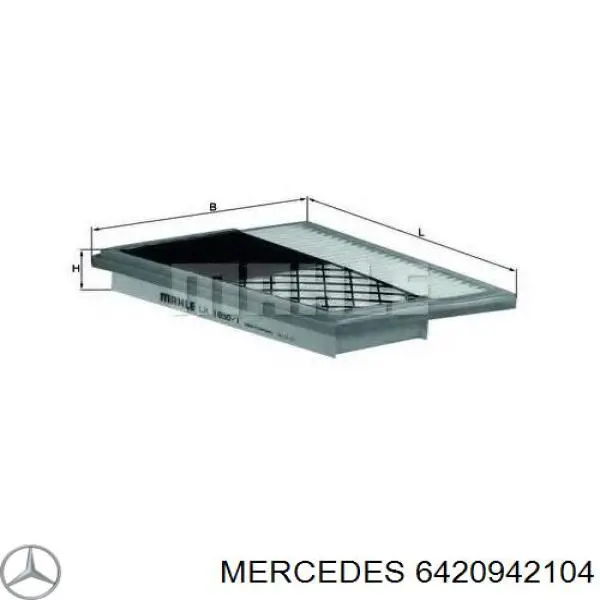 6420942104 Mercedes воздушный фильтр