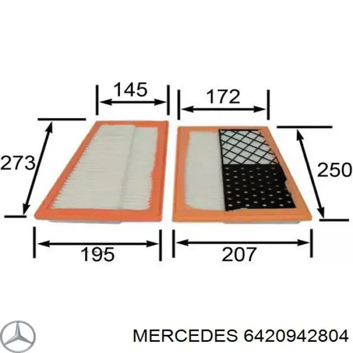 6420942804 Mercedes воздушный фильтр