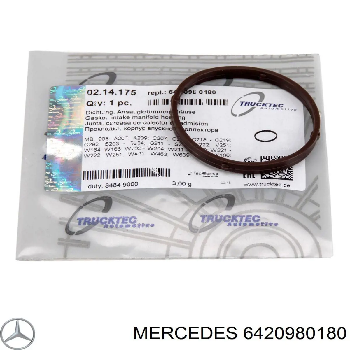 Прокладка впускного коллектора верхняя Mercedes 6420980180 цена, от 17.84 USD