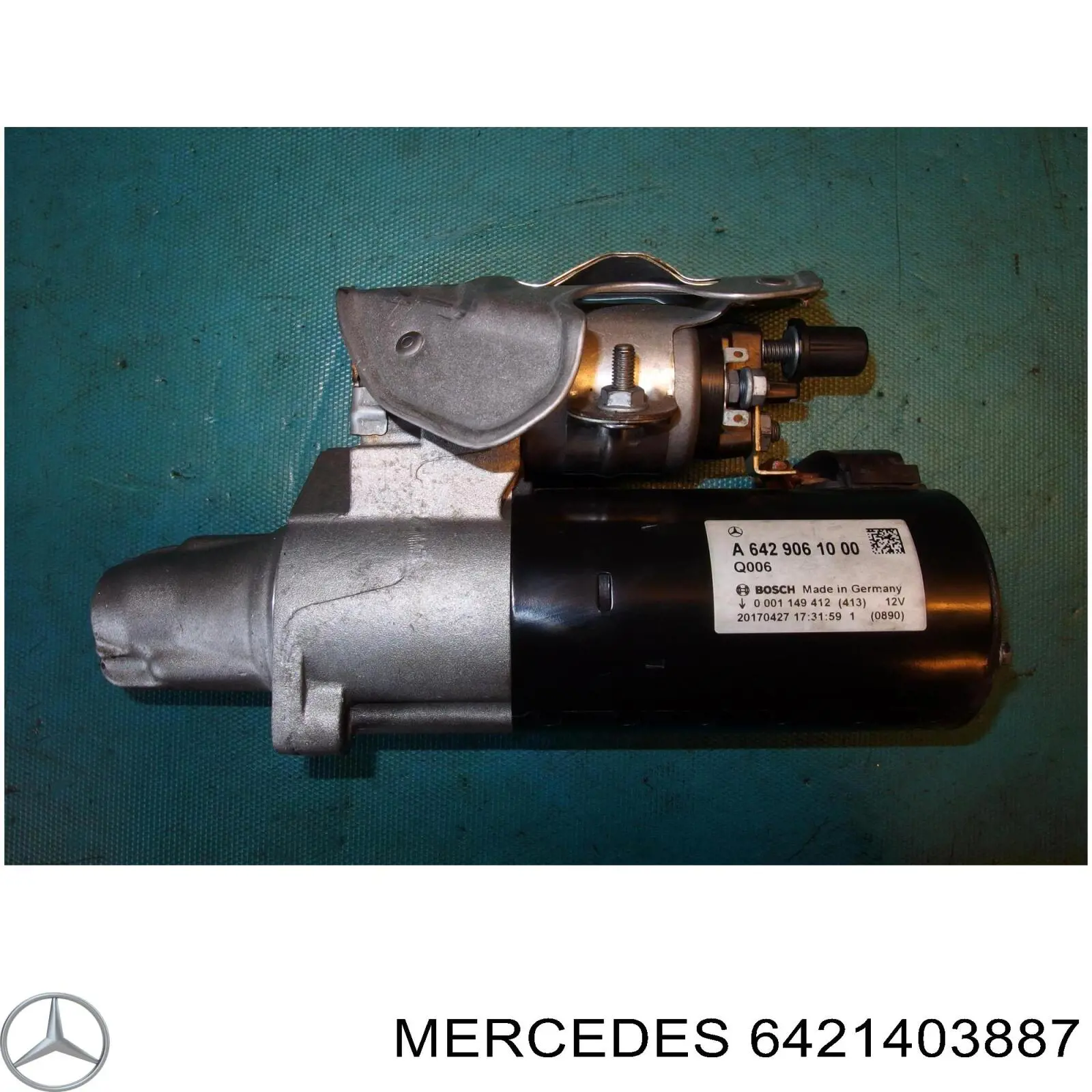 Патрубок воздушный, выход из турбины (наддув) Mercedes 6421403487