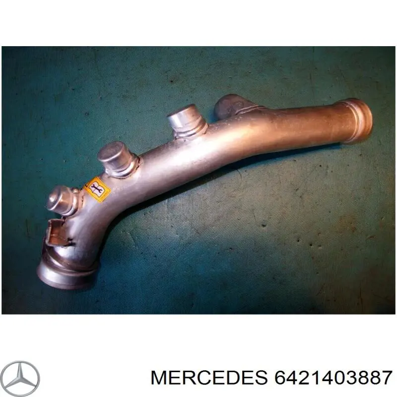 6421403487 Mercedes Патрубок воздушный, выход из компрессора (наддув)