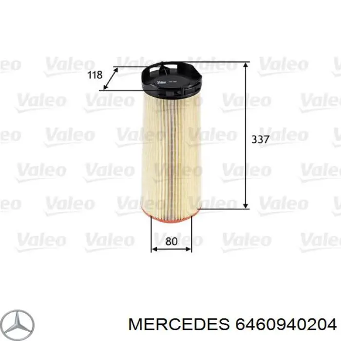 6460940204 Mercedes Воздушный фильтр двигателя