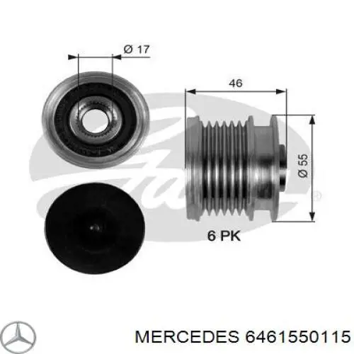 6461550115 Mercedes шкив генератора