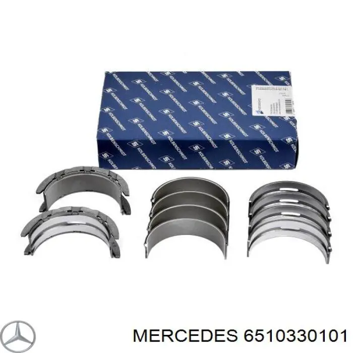 6510330101 Mercedes folhas inseridas principais de cambota, kit, 2ª reparação ( + 0,50)