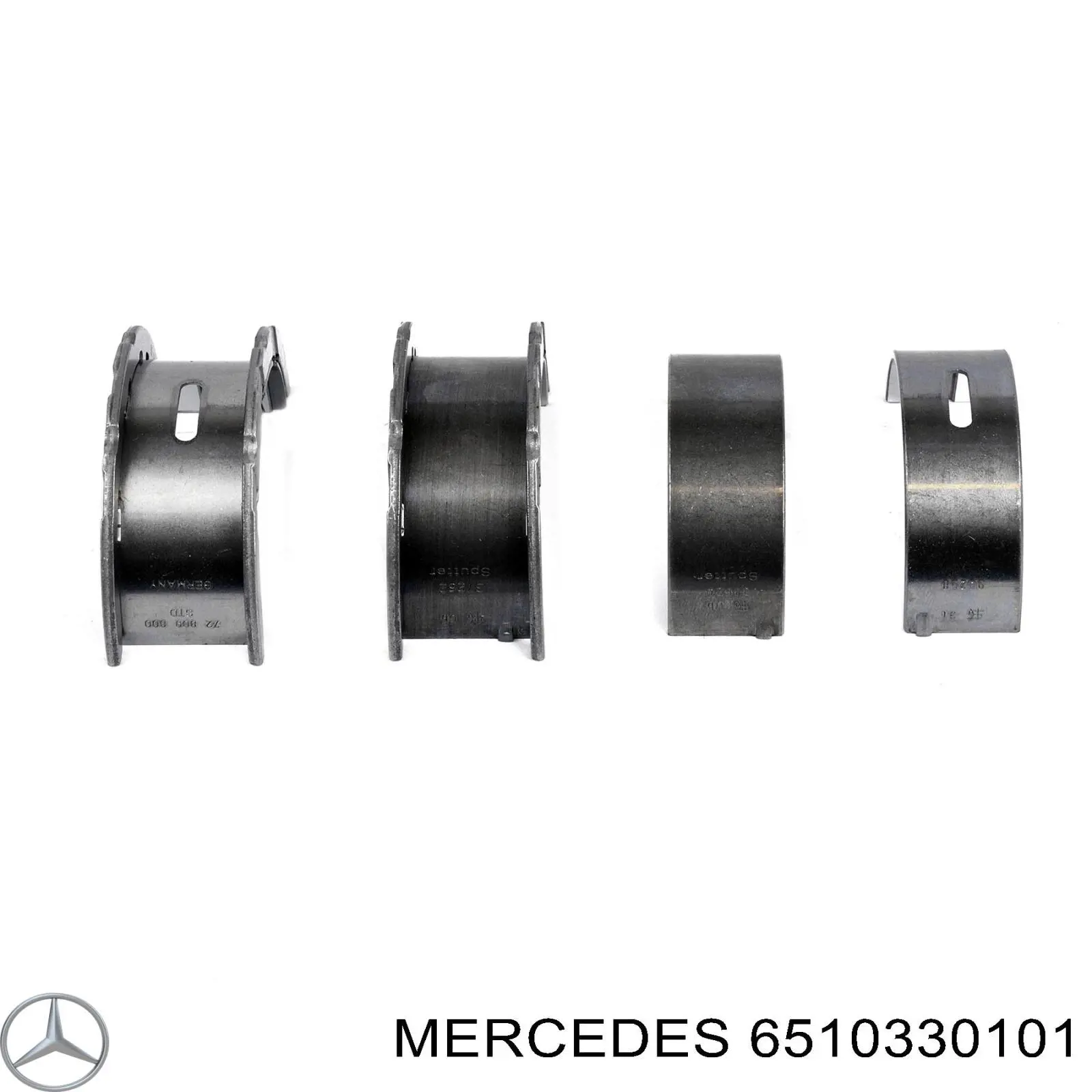 Купить 6510330101 Mercedes Вкладыши коленвала коренные, комплект, 2-й ремонт (+0,50)