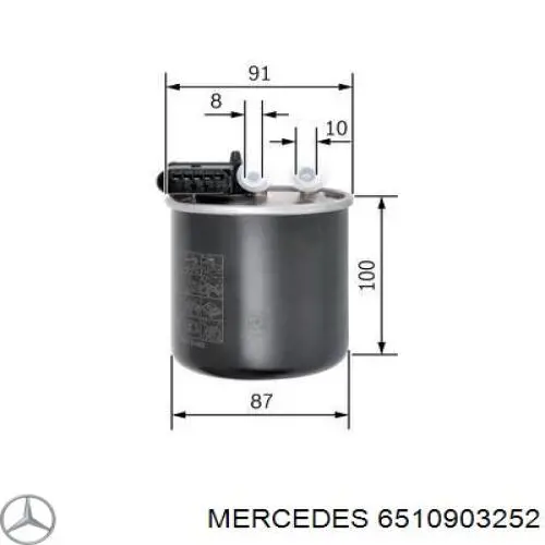 Filtro combustible 6510903252 Mercedes