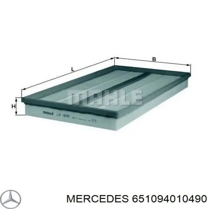 651094010490 Mercedes воздушный фильтр