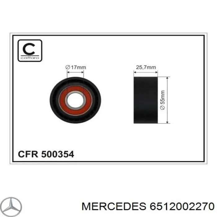 Купить A6512002470 Mercedes Натяжитель приводного ремня