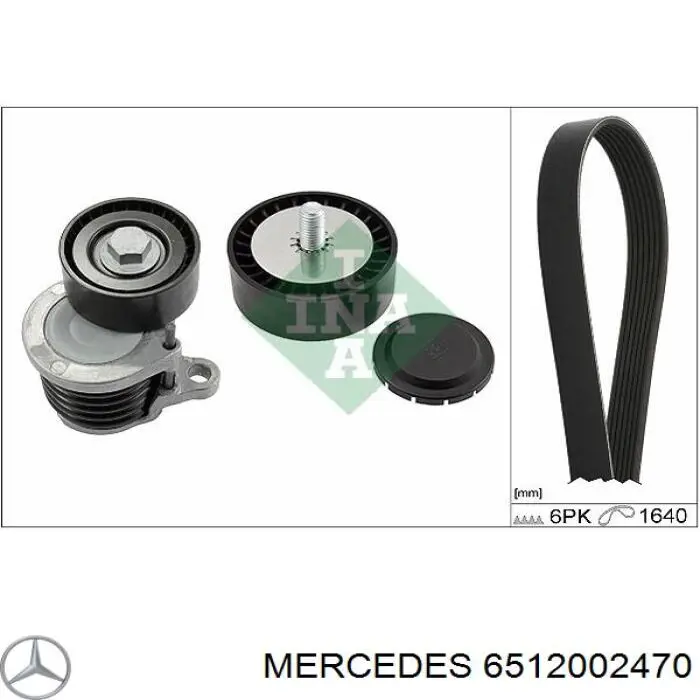 6512002470 Mercedes reguladora de tensão da correia de transmissão