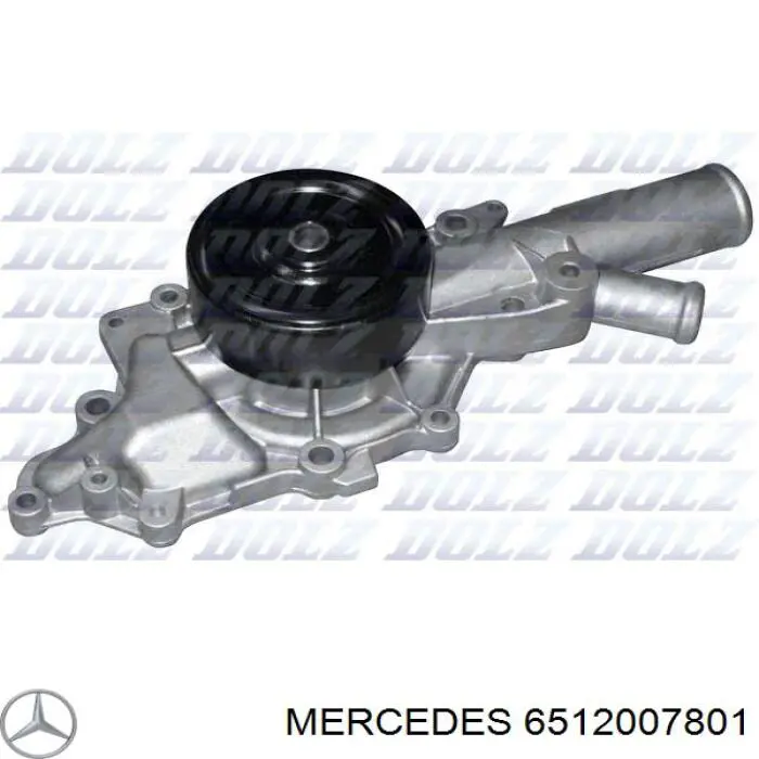 6512007801 Mercedes помпа водяная (насос охлаждения, в сборе с корпусом)