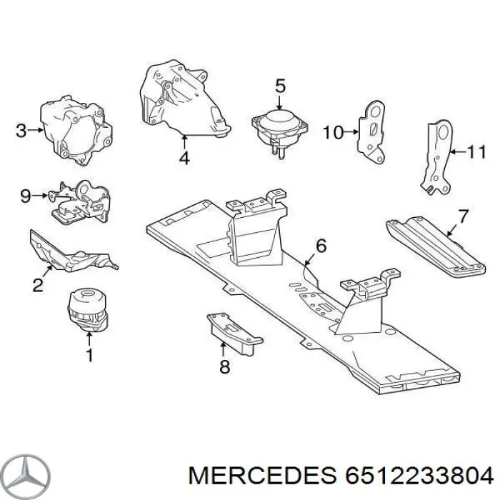 Кронштейн подушки (опоры) двигателя, левой на Mercedes ML/GLE (W166)