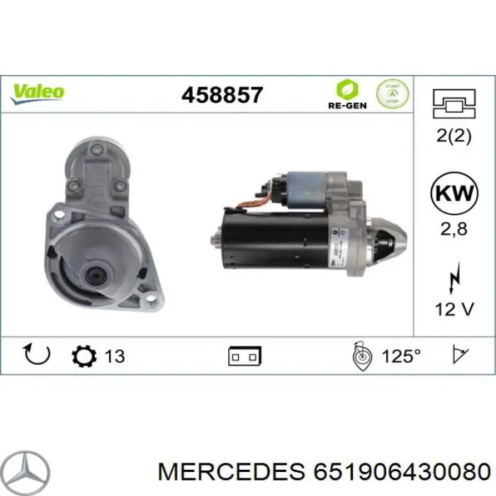 651906430080 Mercedes стартер