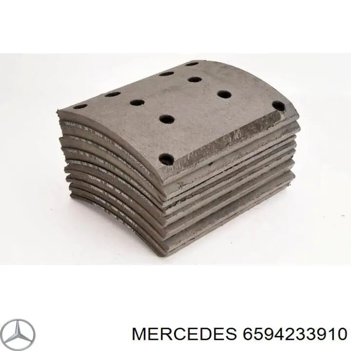 6594233910 Mercedes placa sobreposta do freio traseira (truck)