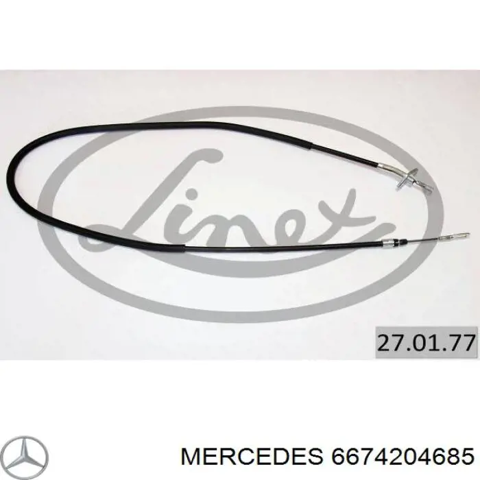 Трос ручного тормоза задний Mercedes 6674204685 цена, от 18.62 USD