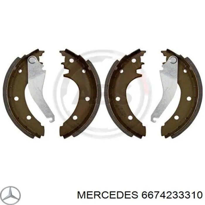 6674233310 Mercedes placa sobreposta do freio traseira (truck)