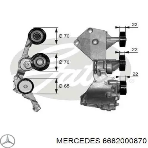 Натяжитель приводного ремня 6682000870 Mercedes