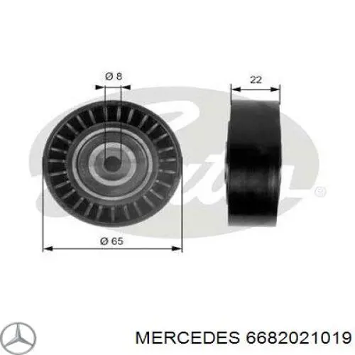 6682021019 Mercedes Ролик приводного ремня, паразитный