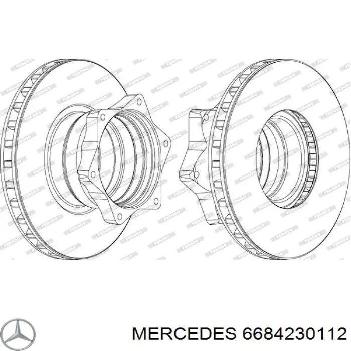 Задний тормозной диск Mercedes 6684230112 цена, от 60.62 USD