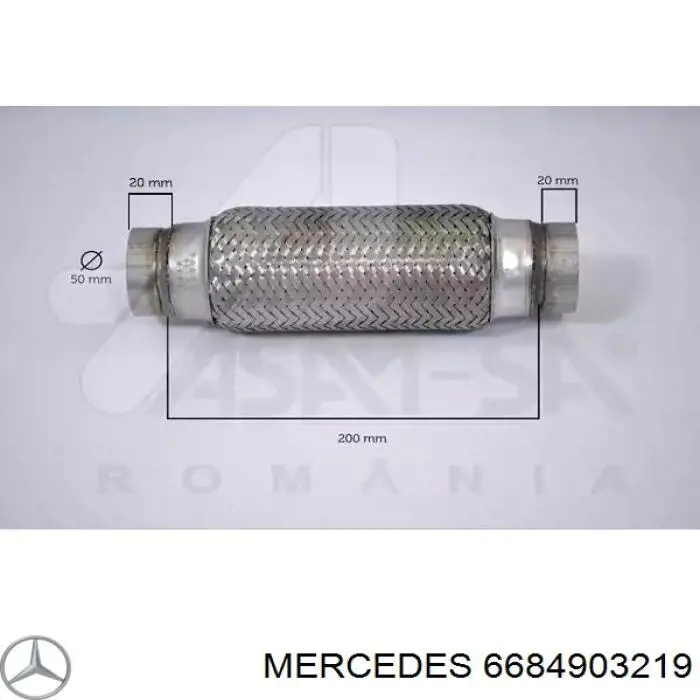 Глушитель, центральная часть Mercedes 6684903219 цена, от 135.08 USD