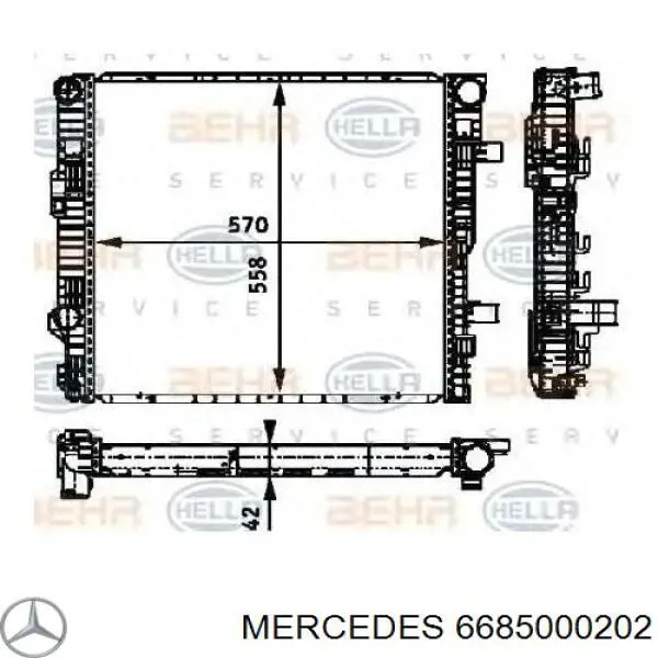 Радиатор 6685000202 Mercedes