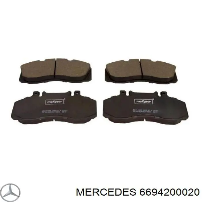 6694200020 Mercedes задние тормозные колодки
