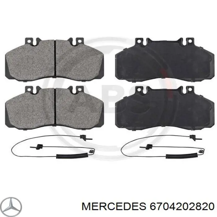 6704202820 Mercedes задние тормозные колодки