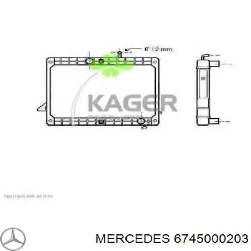 Радиатор 6745000203 Mercedes