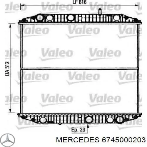 Радиатор охлаждения двигателя Mercedes 6745000203 цена, от 201.86 USD