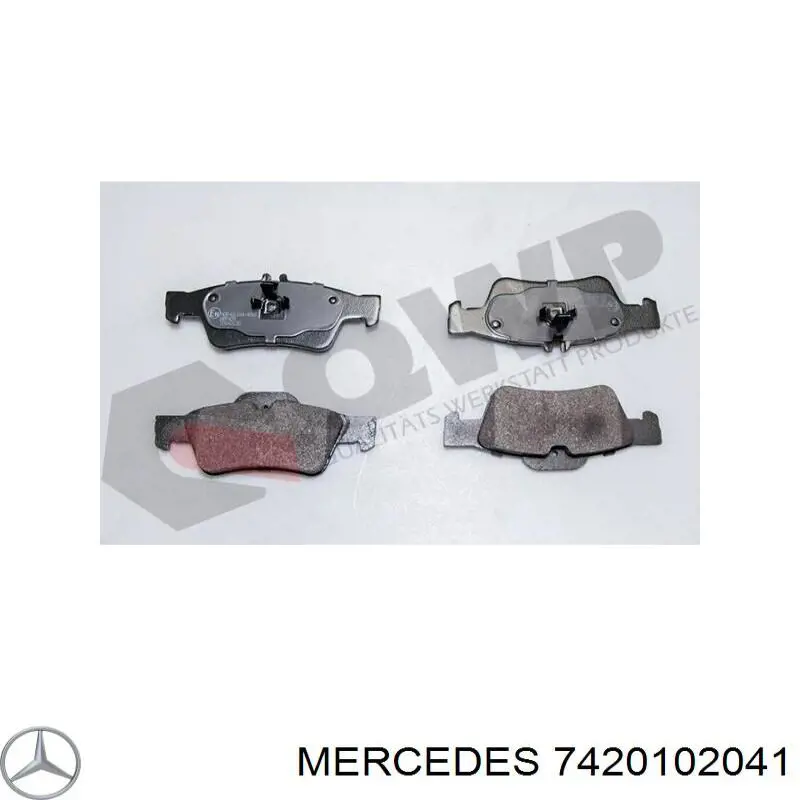 Купить 7420102041 Mercedes Колодки тормозные задние, дисковые