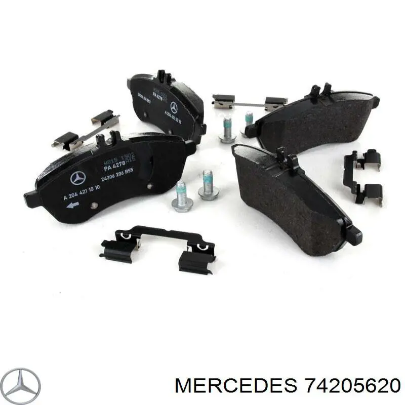 Передние тормозные колодки 74205620 Mercedes