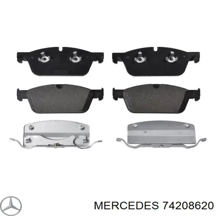 Задние тормозные колодки 74208620 Mercedes