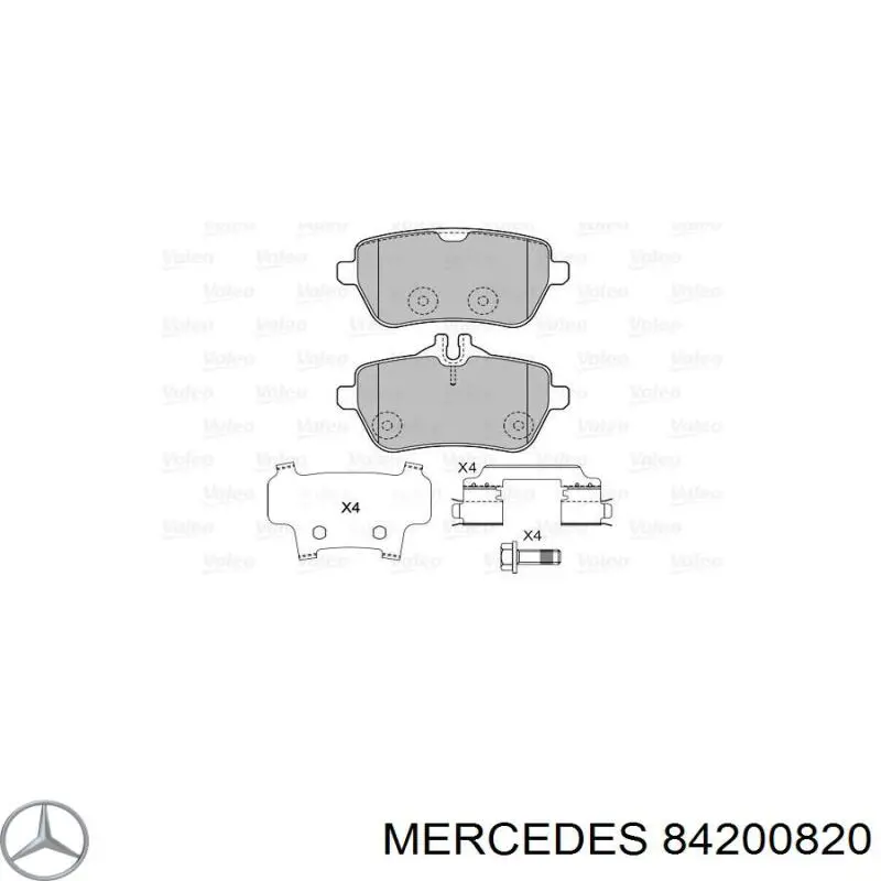 84200820 Mercedes задние тормозные колодки