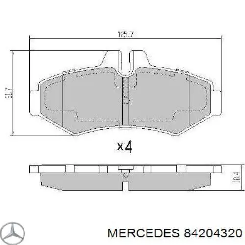 84204320 Mercedes задние тормозные колодки