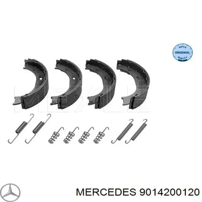 9014200120 Mercedes колодки ручника (стояночного тормоза)