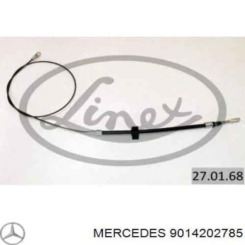 9014202785 Mercedes трос ручного тормоза передний