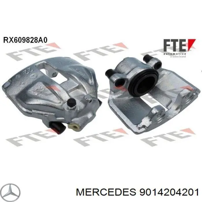 A9014204201 Mercedes Суппорт тормозной, передний, левый