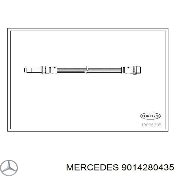 9014280435 Mercedes Гибкая тормозная трубка передняя
