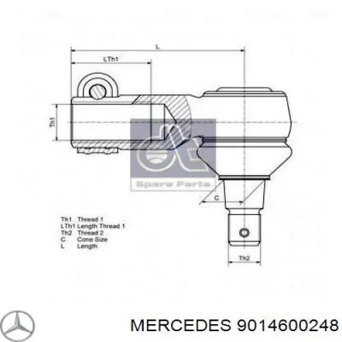 Рулевой наконечник 9014600248 Mercedes