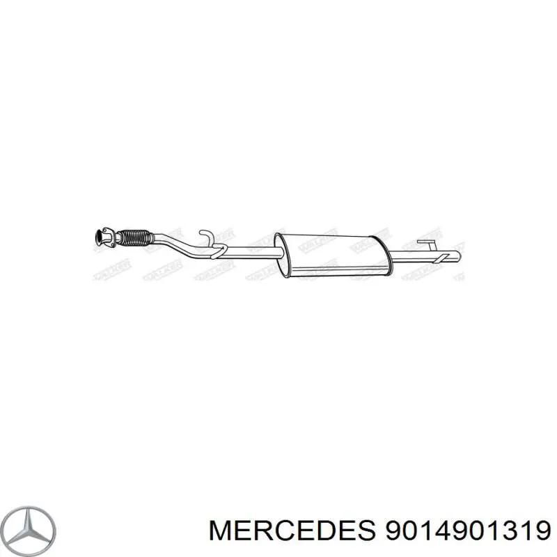 Центральная часть глушителя 9014901319 Mercedes