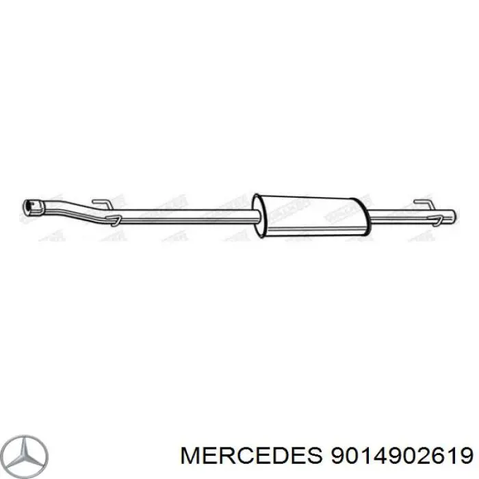 Центральная часть глушителя 9014902619 Mercedes