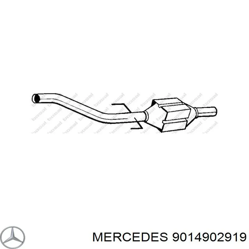Купить 9014902919 Mercedes Глушитель, центральная и задняя часть
