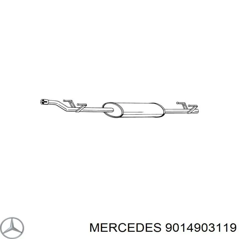 Глушитель, центральная часть Mercedes 9014903119 цена, от 75.22 USD