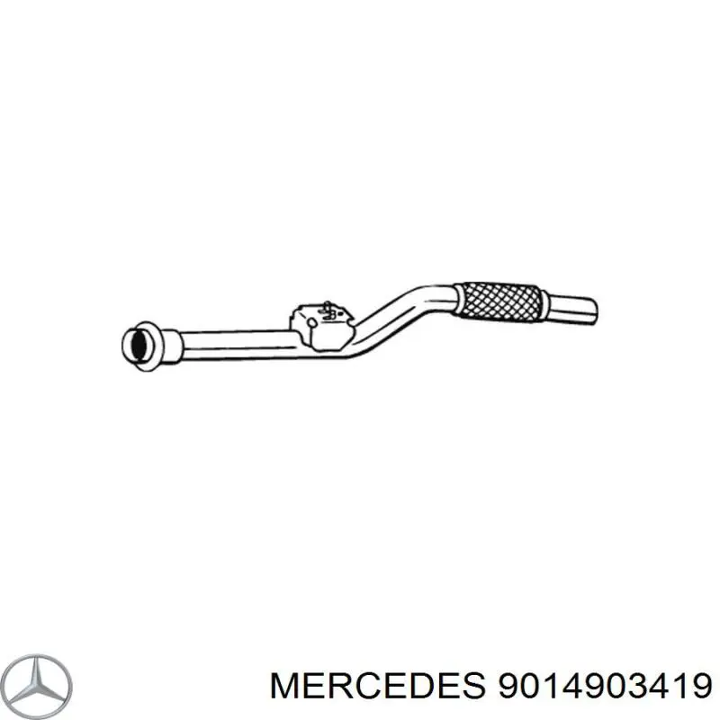 9014903419 Mercedes глушитель, передняя часть