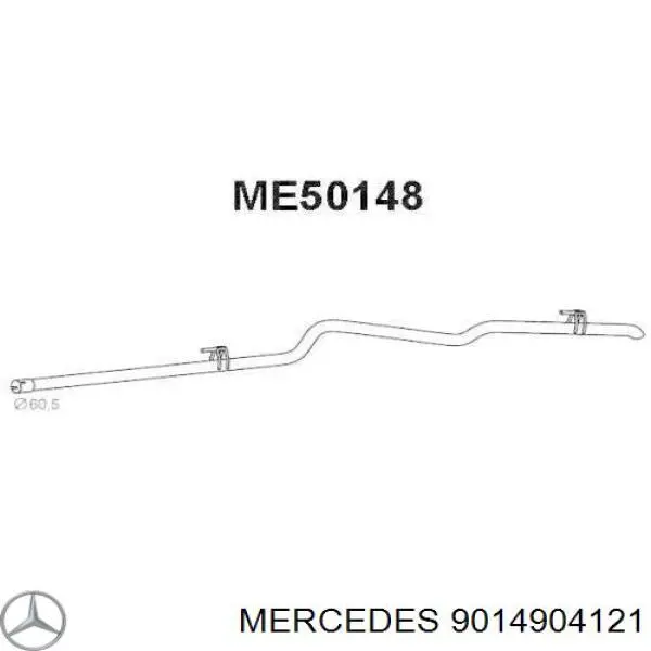 Глушитель, задняя часть MERCEDES 9014904121