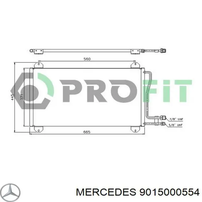 Купить 9015000554 Mercedes Радиатор системы охлаждения кондиционера