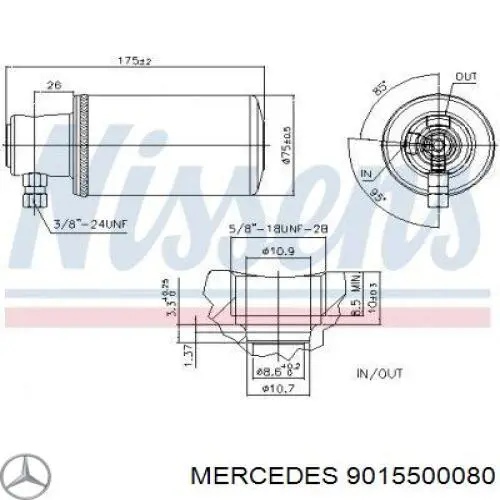 Осушитель кондиционера 9015500080 Mercedes