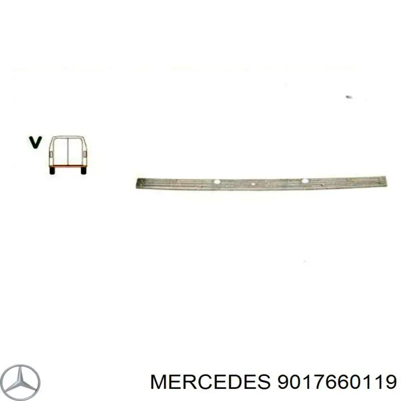 Купить 9017660119 Mercedes Накладка двери задней левой нижняя