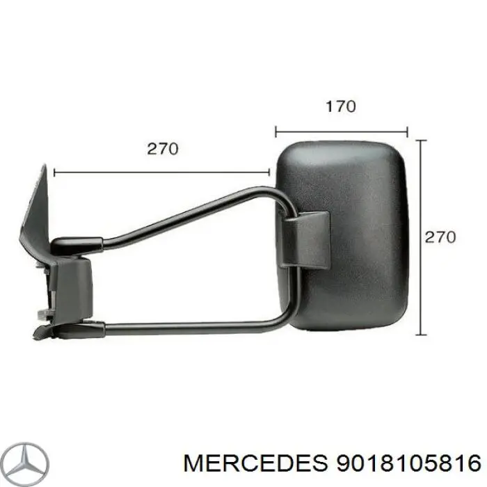A9018105816 Mercedes Левое боковое зеркало