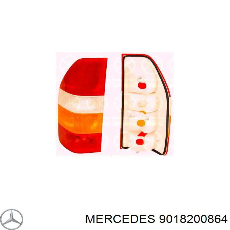 9018200864 Mercedes lanterna traseira direita