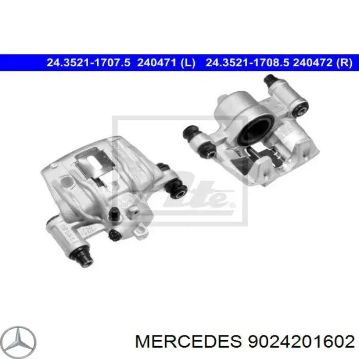Задний левый суппорт Mercedes 9024201602 цена, от 53.98 USD